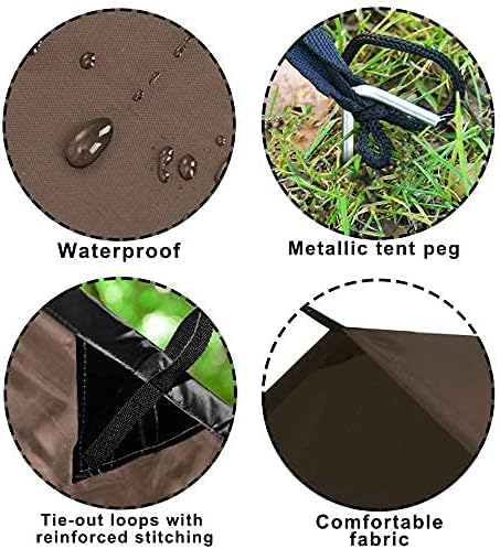 KALINCO 10X16.5FT Tent Tarp, Picnic Mat Camping Tarp Tent Hammock Tarp, pu Waterproof Camping tarp Tent Rain Fly Picnic Mat Survival Shelter Sunshade - Image 2